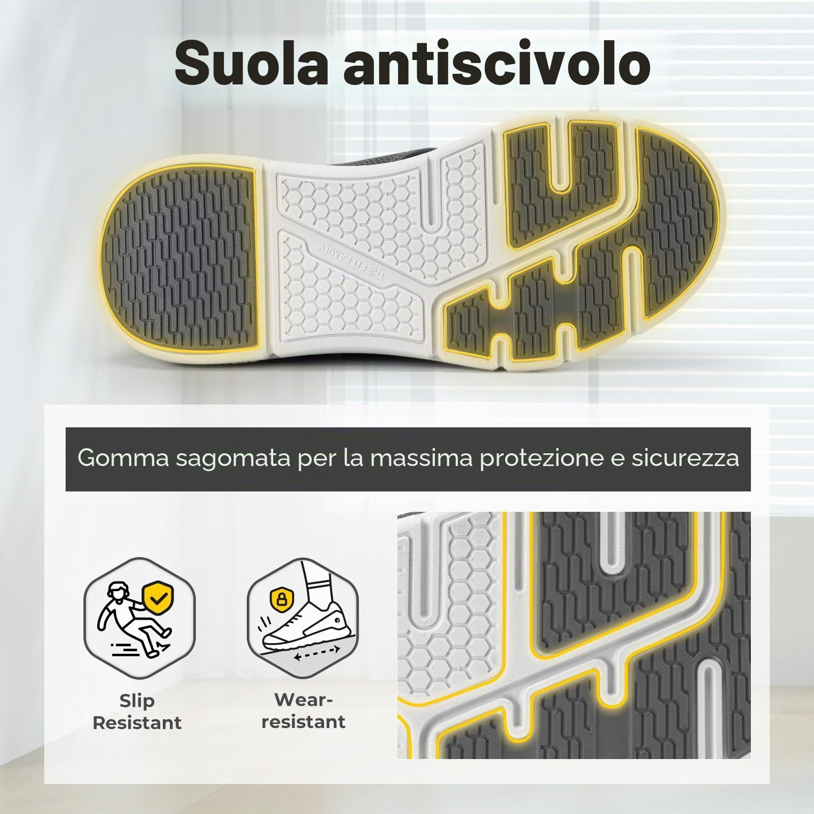 FitVille Scarpe con Strappo Uomo Extra Large per Diabetici Sneakers da Riabilitative Traspiranti Pantofole per Camminare Anziani