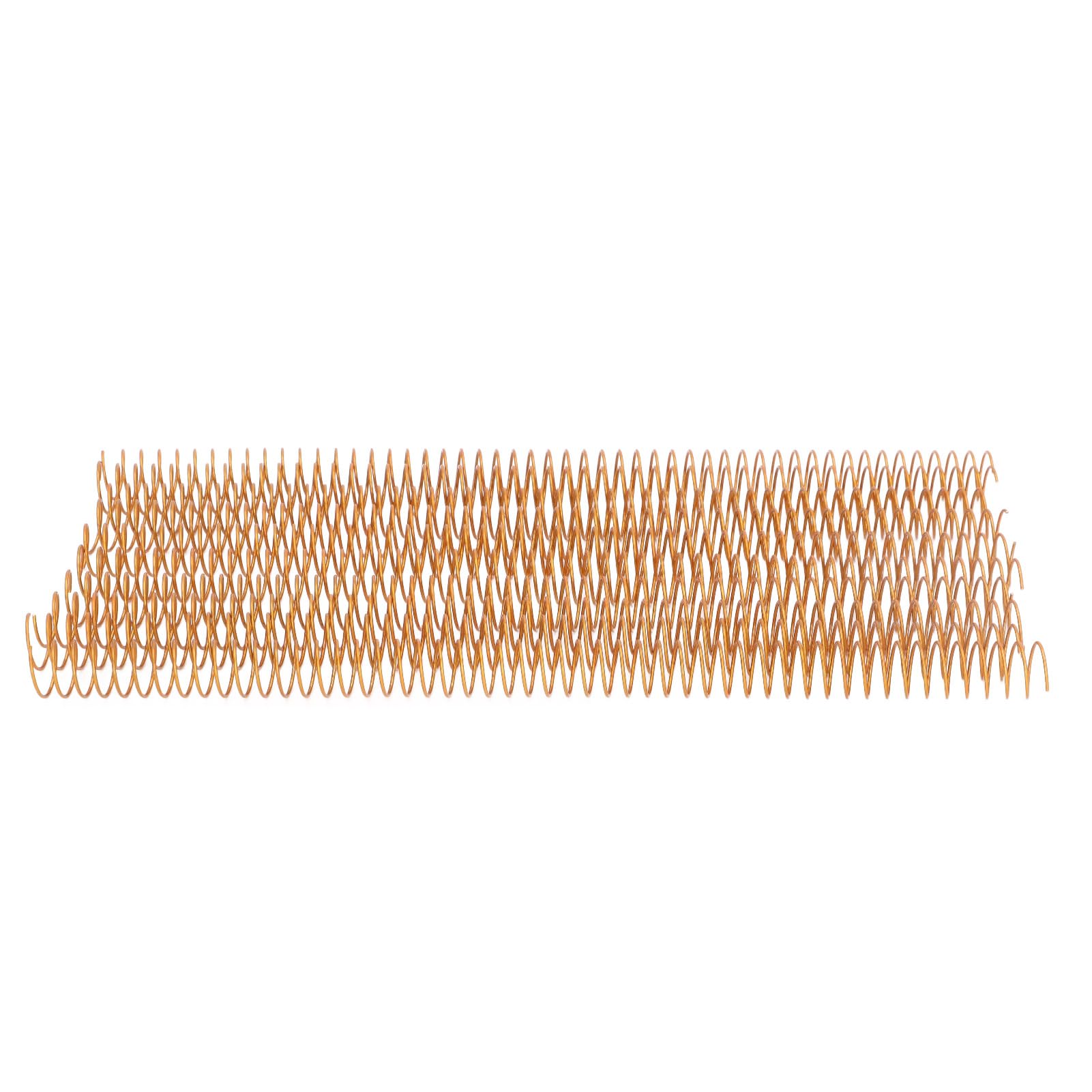 100 PCS Reliure Spirale 16mm |48 boucles 4:1 pour 140 feuilles |Bobines en spirale de fer robustes pour rapports/présentations/bureau |Lettre de 5/8 pouces de diamètre (Gold)
