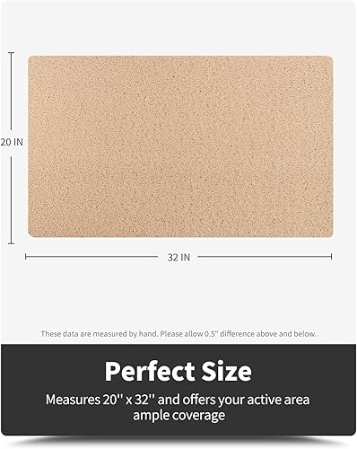 Miniatura 6 de Tapete antideslizante para bañera, 16 x 24 pulgadas, tapetes de ducha para bañera, tapetes de baño de PVC con textura de lufa para áreas húmedas,