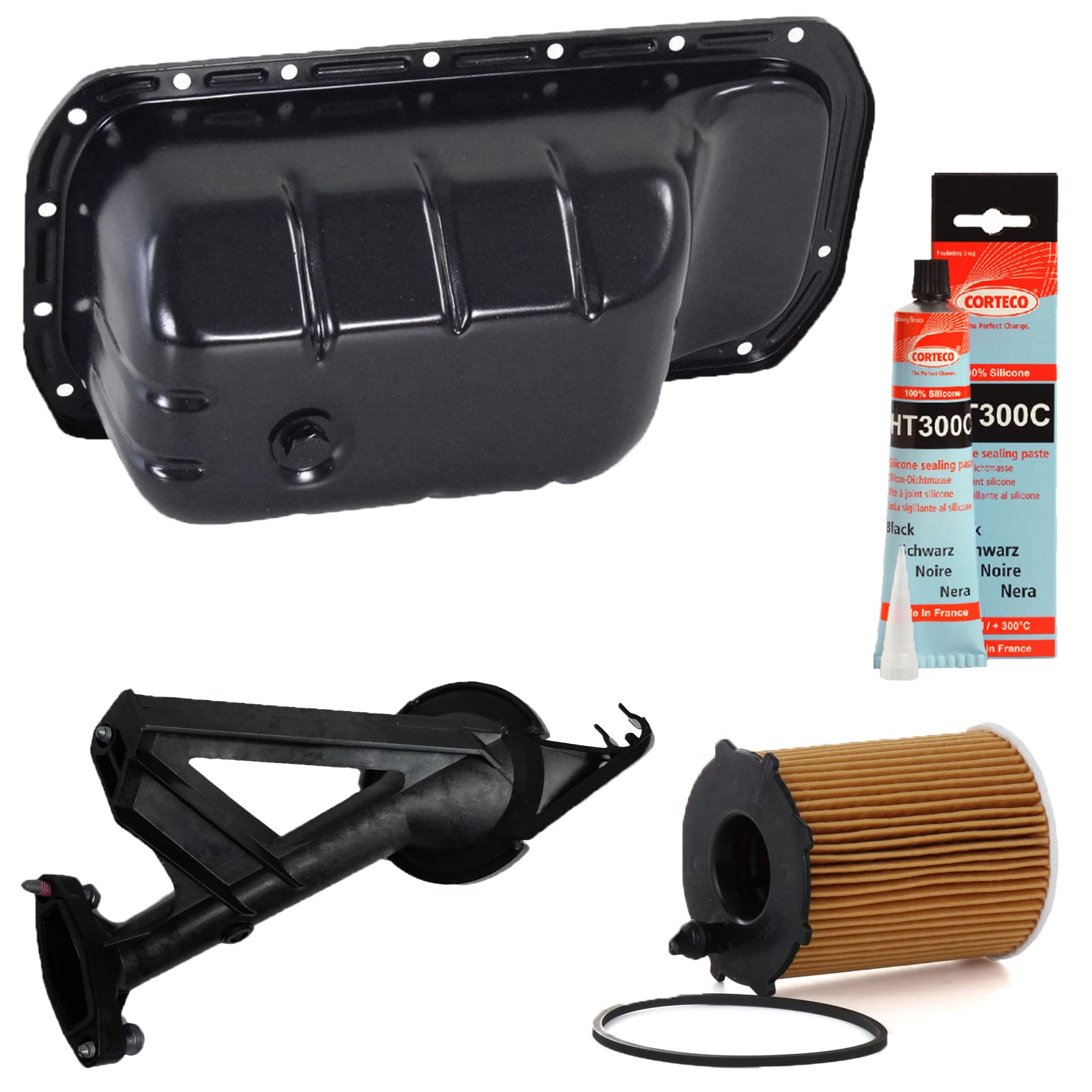 Carter avec Crépine Filtre à Huile et Pâte à Joint pour le montage compatible pour JUMPY BERLINGO DS3 C1 C2 C3 C4 C5 XSARA JUMPY PARTNER 206 207 208 307 308 407 508 1007 3008 4008 5008 1.6 HDI 1109Y2