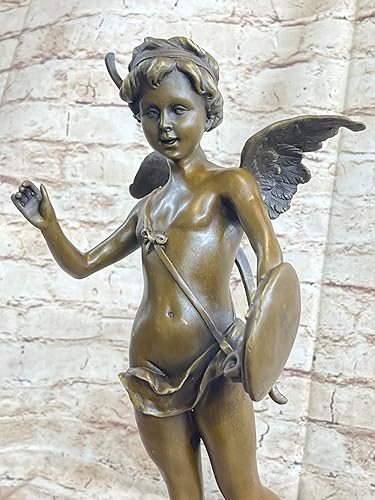 Miniatura 6 de Think Bronze - Estatua de arte de bella talla de bronce occidental Cupido Dios del amor y la belleza