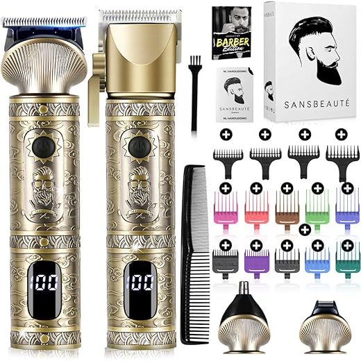 Professionele Draadloze 4-in-1 Tondeuse - Tondeuse Mannen Hoofdhaar - Sansbeauté® TotalTrim - Cheveux Haar - Haartrimmer - Kapper Haar Machine - Haartondeuse - Baard - Barber Hair Clipper