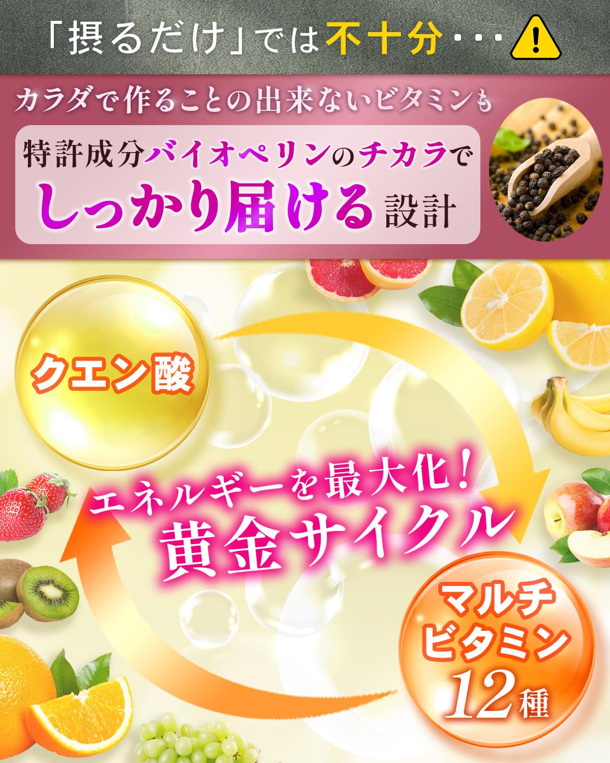 Amazon.co.jp: 【医師監修】クエン酸 × マルチビタミン 健康 サプリ