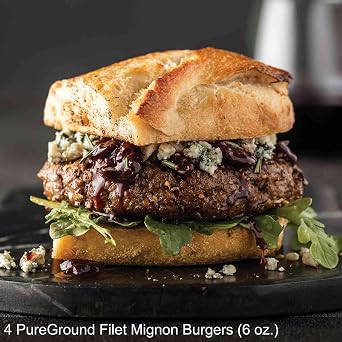 Omaha Steaks Steakhouse Favorites, 29 Items | 4 each: top sirloins, chicken breasts, pork chops, filet mignon burgers, jumbo franks, potatoes, tartlets; 1 seasoning