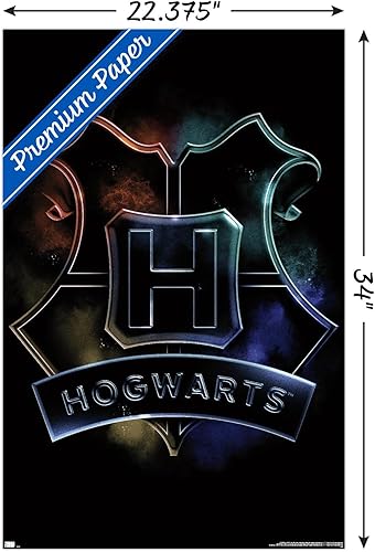 Vista 38 de Trends International Harry Potter - Póster mágico de pared con escudo de Hogwarts, 14.725 x 22.375 pulgadas, versión premium sin marco