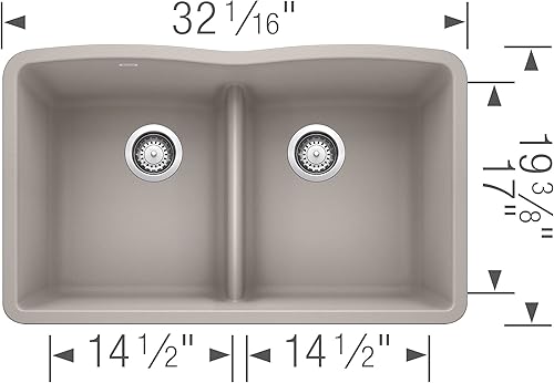 Miniatura 9 de Blanco Diamond bajo cubierta con división doble de baja altura, 442072