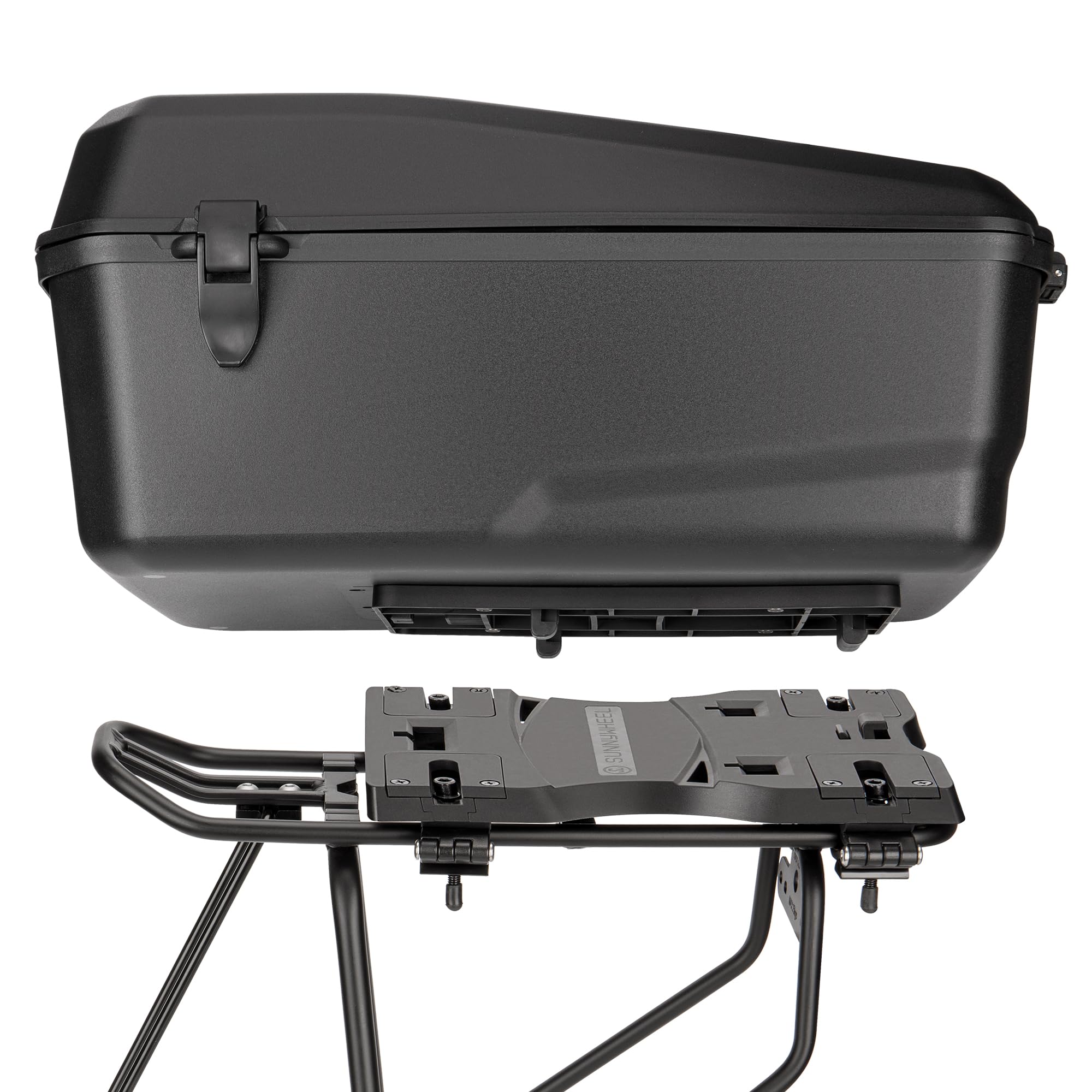 Top Case de vélo avec Plaque d'adaptation – Boîte à vélo avec poignée – Verrouillable et étanche – Grande capacité