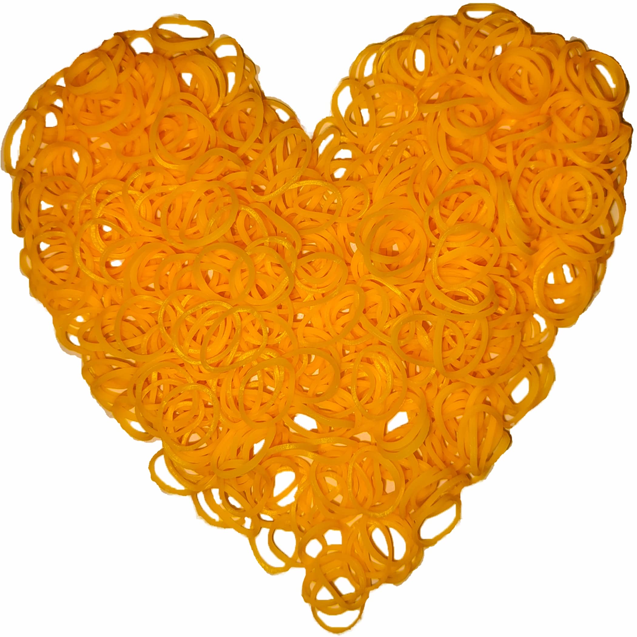 Yowamho 900 Orange Rubber Band with 24 S-clips and 1 Small Crochet, Elastic.