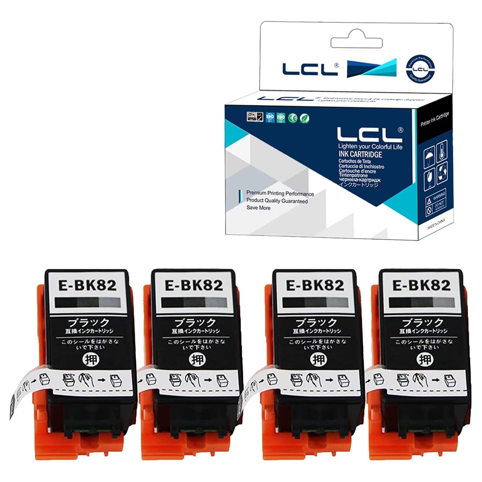 Amazon.co.jp: LCL エプソン用 ICBK82 （4パック ブラック