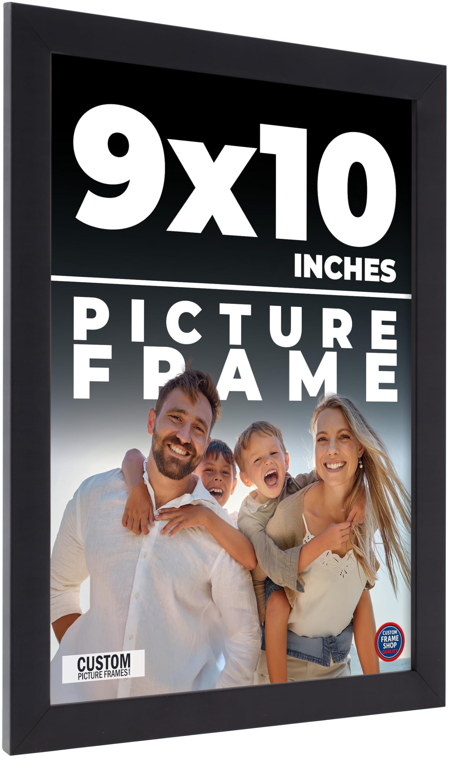 Amazon.com - 9x10 Frame Black Real Wood Picture Frame Width 0.75