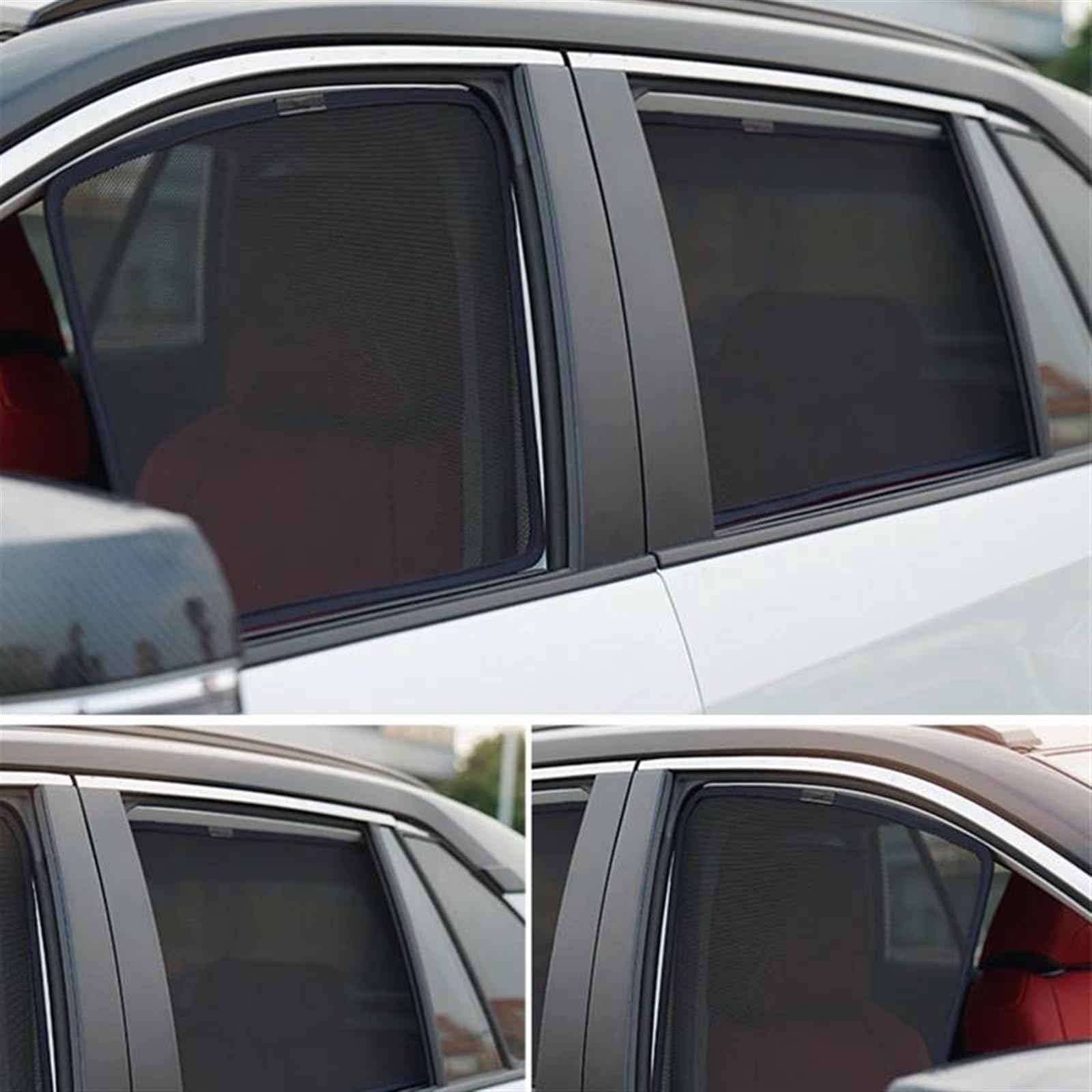 Parasol Coche Parasol magnético Ventana de bebé Parasol para Toyota para Sienta Xp170 2015-2022, F/R, Cortina Lateral para Parabrisas(4PCS R Trian)