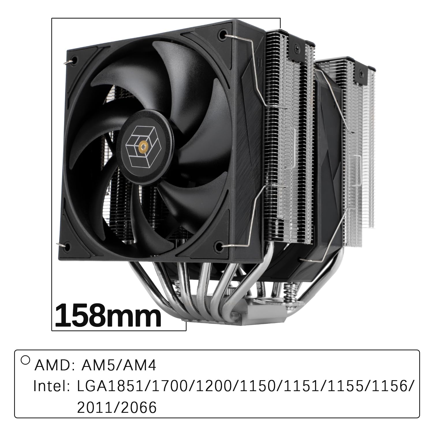 TR-Thermalright Royal Pretor 130, chłodzenie CPU, podwójna wieża z 6 rurkami cieplnymi, podwójne wentylatory PWM, matowa szczotkowana pokrywa, dla AM5/AM4, Intel LGA1851/1700/1150/1151/1200