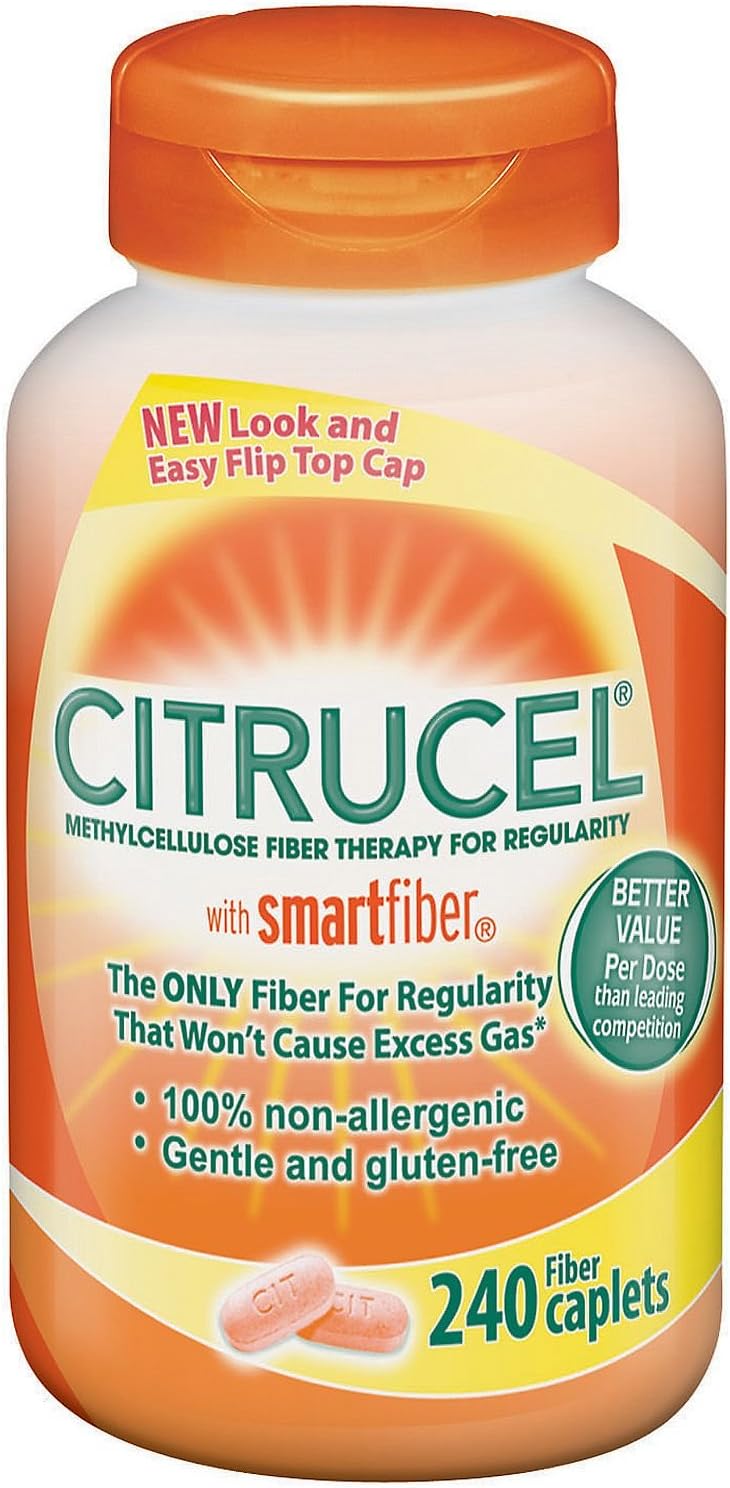 Citrucel w/SmartFiber Methylcellulose Fiber Therapy Caplets (240 ct.) (Pack of 6)