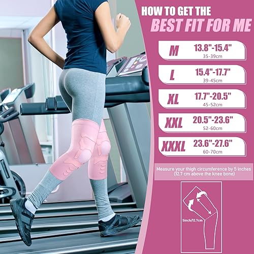 Miniatura 2 de KUBAO Rodilleras para dolor de rodilla, paquete de 2 con forro de hielo, soporte de manga de compresión de rodilla para hombres y mujeres, soporte