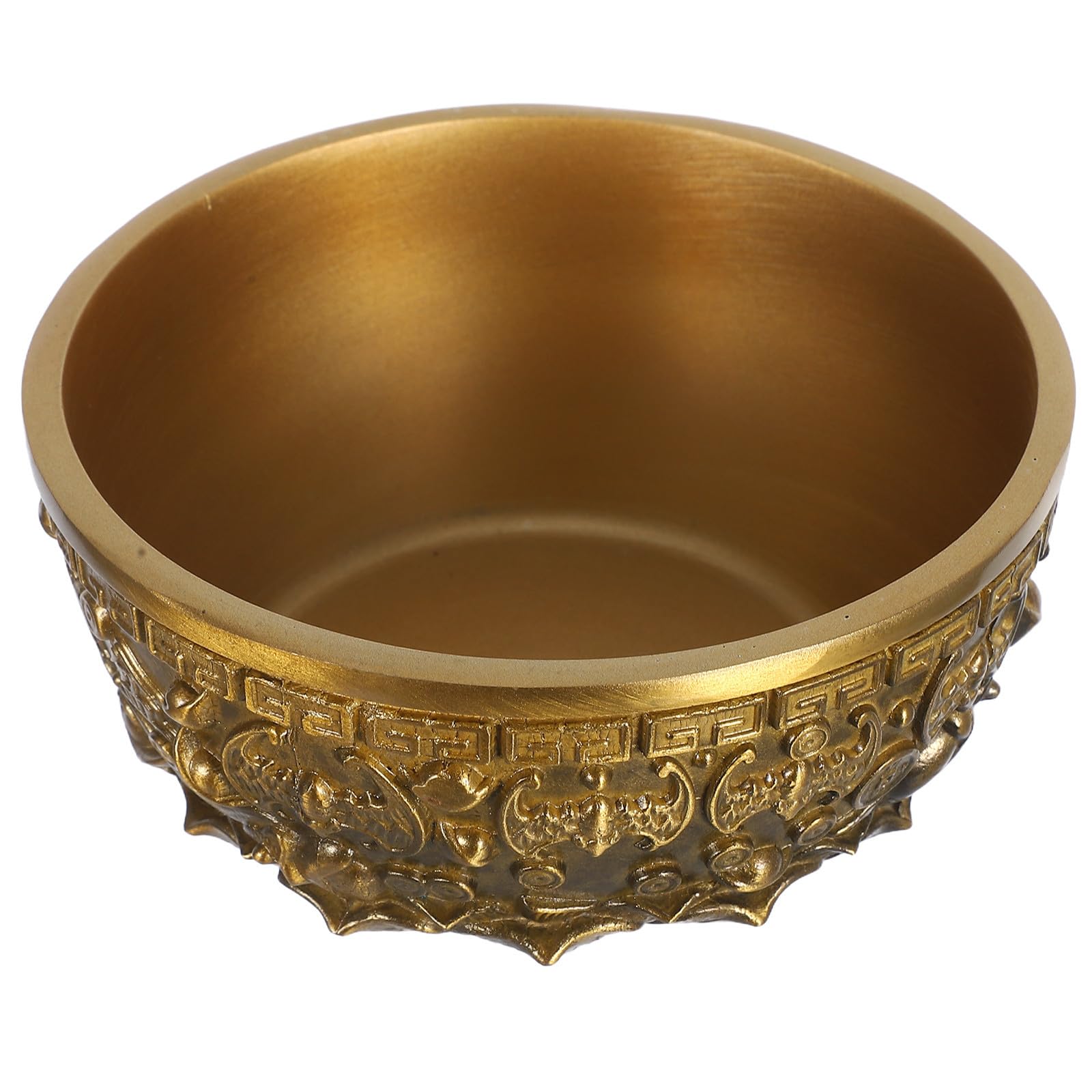 Bol de prospérité en cuivre doré pour décoration maison Feng Shui