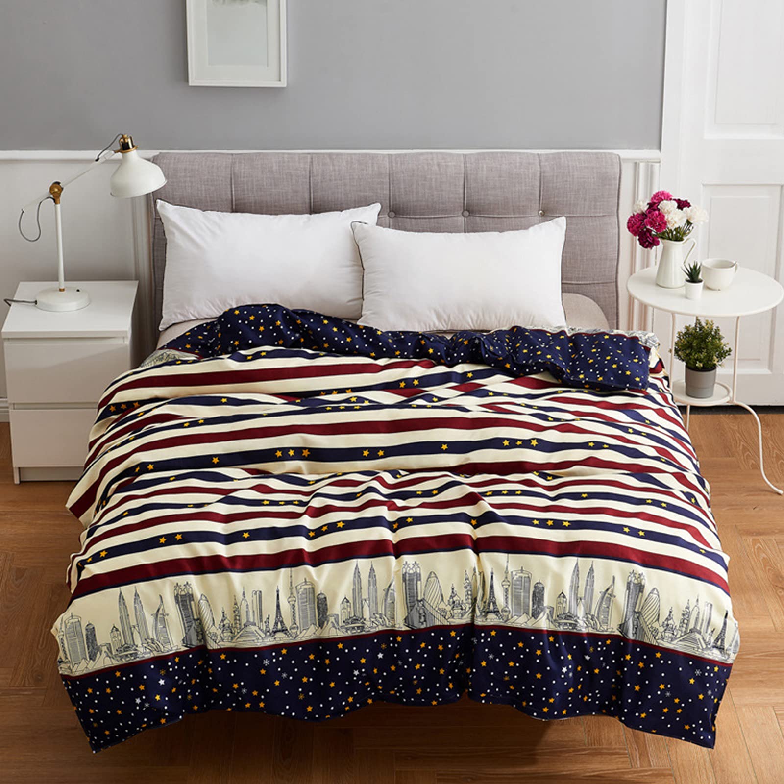 Couverture de couette à glissière cachée pour éviter que la couette ne glisse