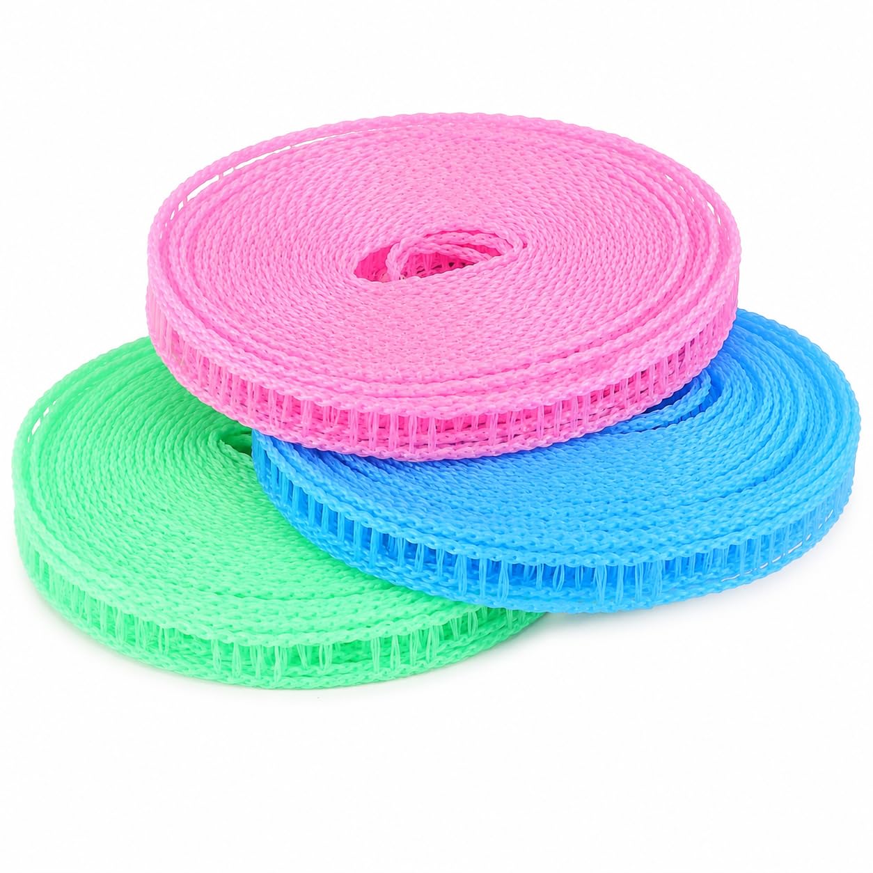Mclear 5 Meters Windproof Anti-Slip Clothes Washing Line Drying Nylon Rope with Hooks 5 Meter Nylon Clothesline Rope (Random Color) Pack of 3-picture-13