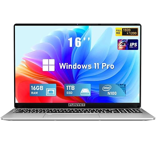 FUNYET 16-Inch Gaming Laptop with Windows 11 Pro