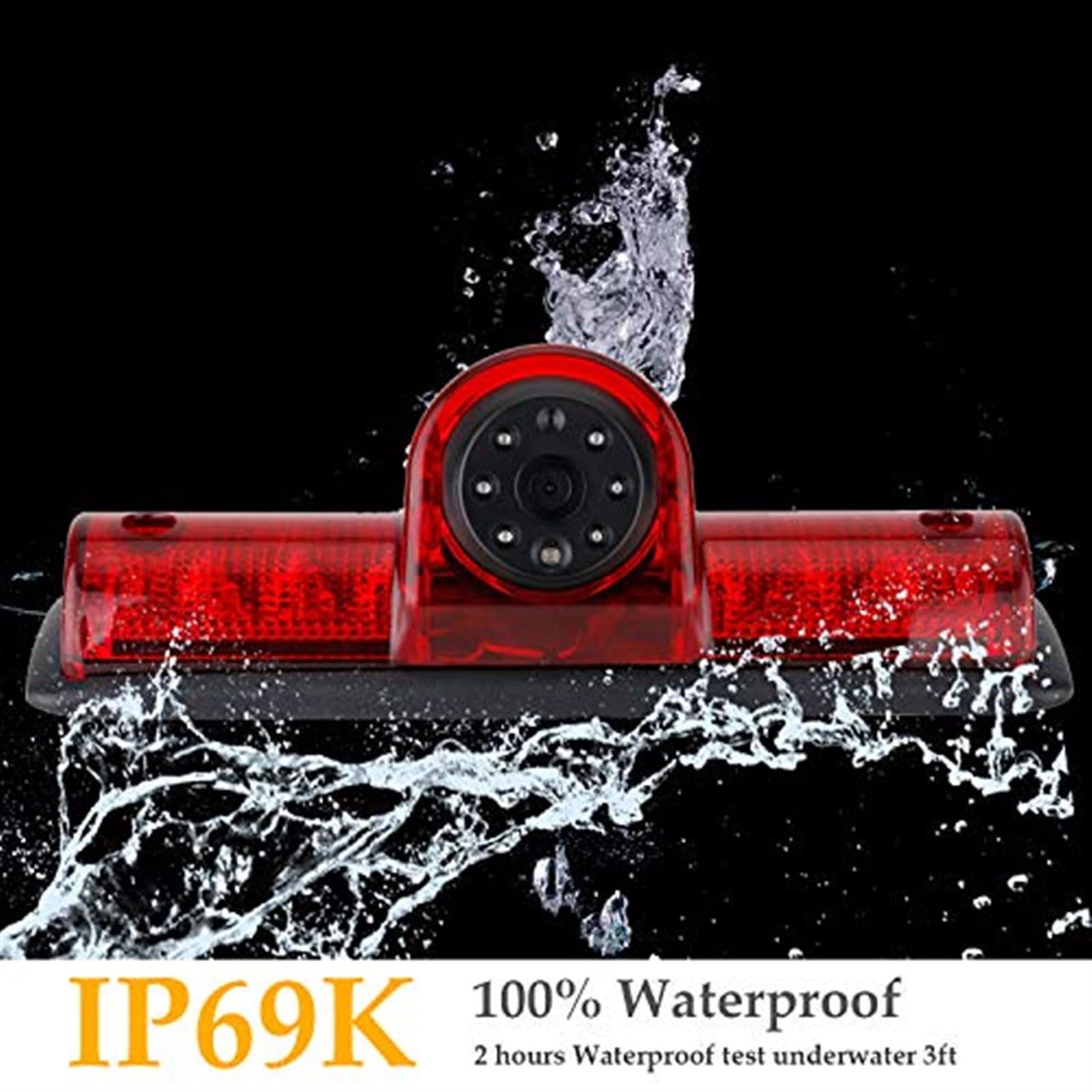 Kamera HD 720P 3. światło hamowania Światła stopu, dla NISSAN, NV1500 NV2500 NV3500 2009-2019 Parking Night Vision Wodoodporna kamera światła Kamera tylnego światła stopu samochodu