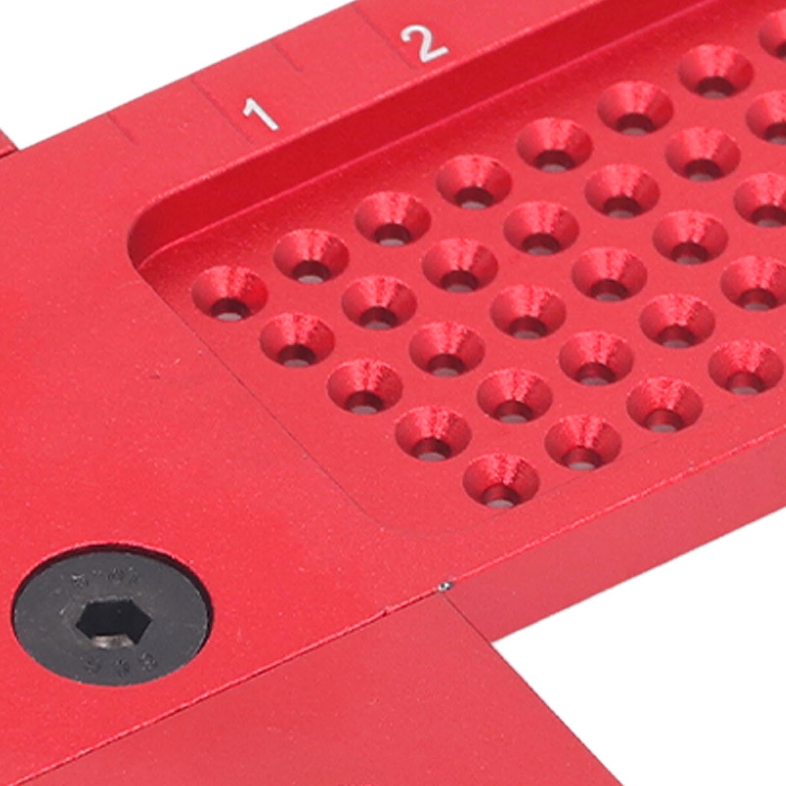 Righello Squadrato a T per Lavorazione del Legno, Lega di Alluminio da 100 mm, Strumento di tracciatura per Posizionamento Fori ad Alta precisione per carpenteria e Disegno architettonico