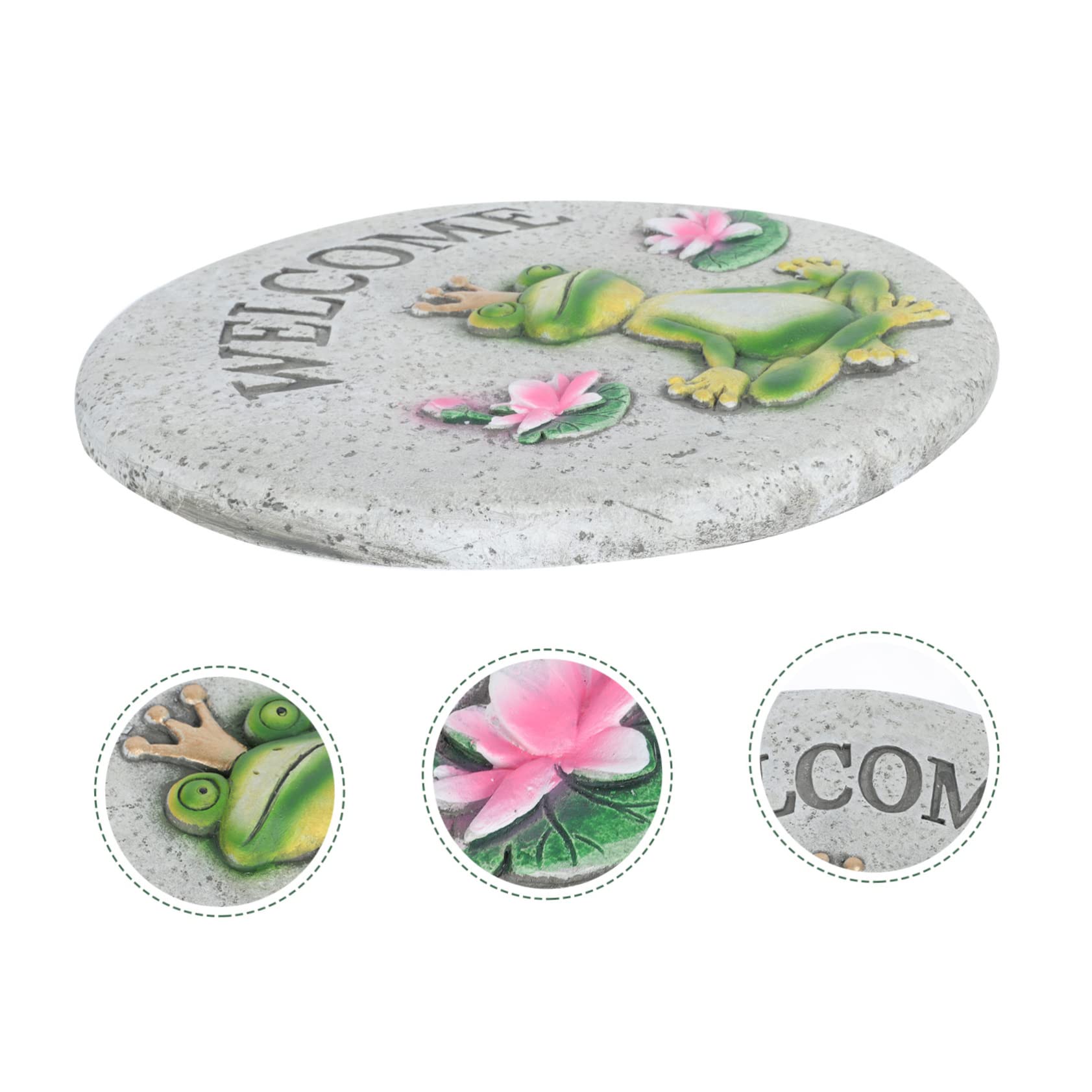 Toyvian Piedras de Paso para Jardín Decorativas Piedra de Paso Redonda de Cemento Pedal para Paisajismo de Jardín Decorativa para Césped