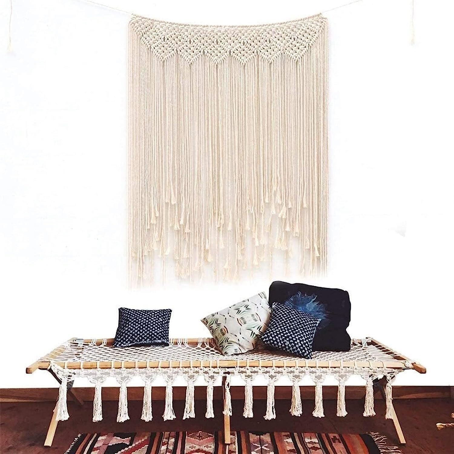 SERENEPEAK Wall Hanging Art Tapestry, Macrame Wall Hanging Tapestry Boho