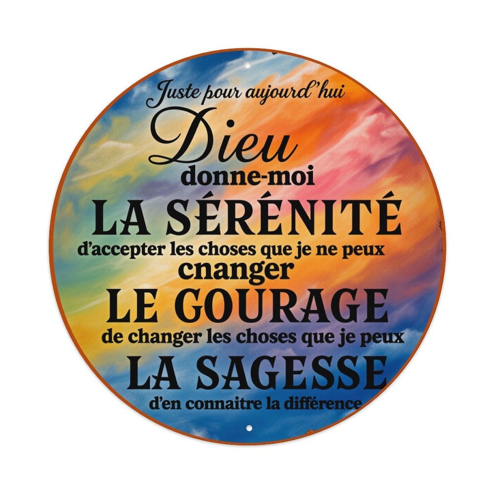 God Give Me Serenity Courage Wisdom Metal Tin Sign Vintage Garden Bedroom Cafe Bar Man Cave Home Wall Decor Metal Poster 8x8 inches