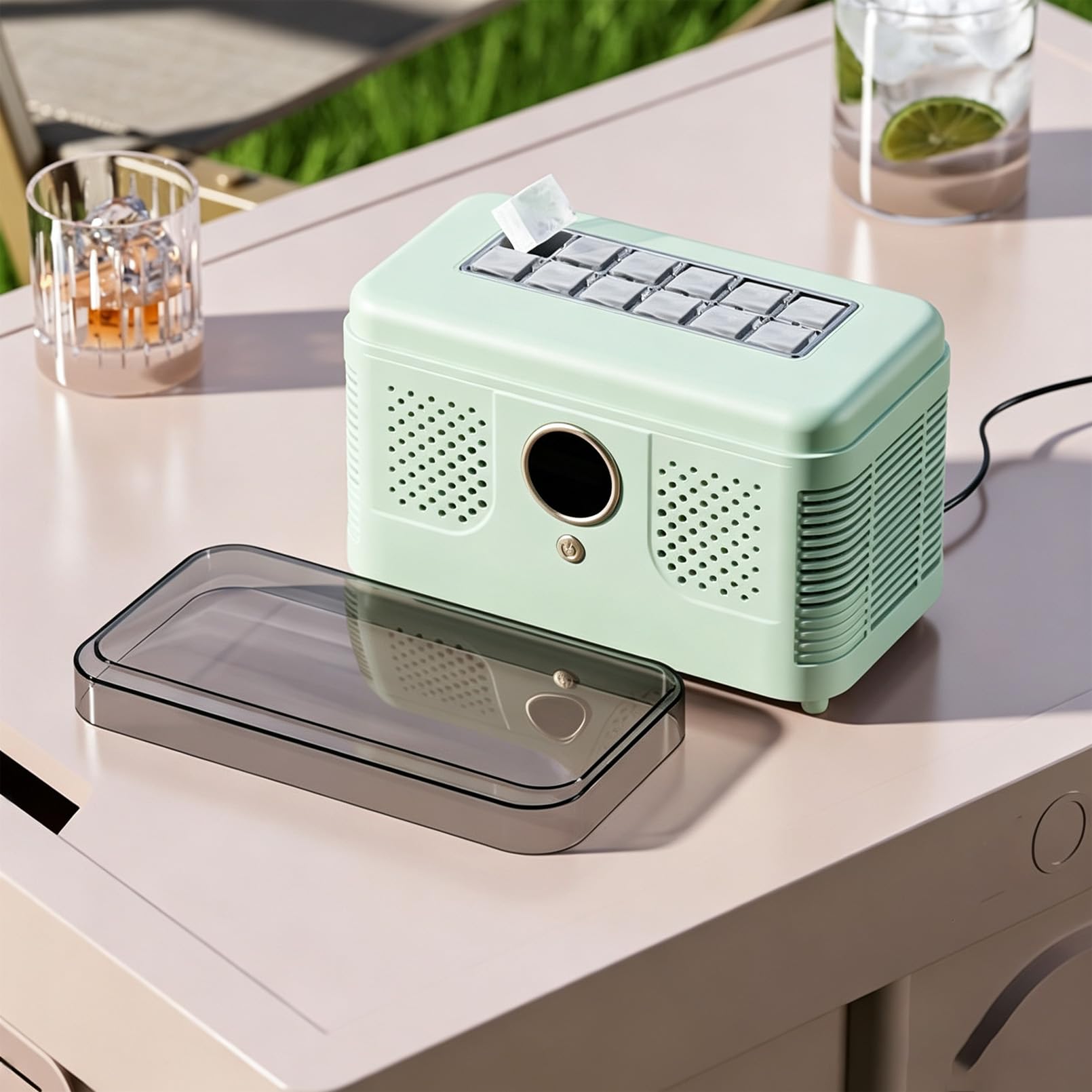 fabbricatore di ghiaccio compatto, portatile produce 12 cubetti 15 minuti