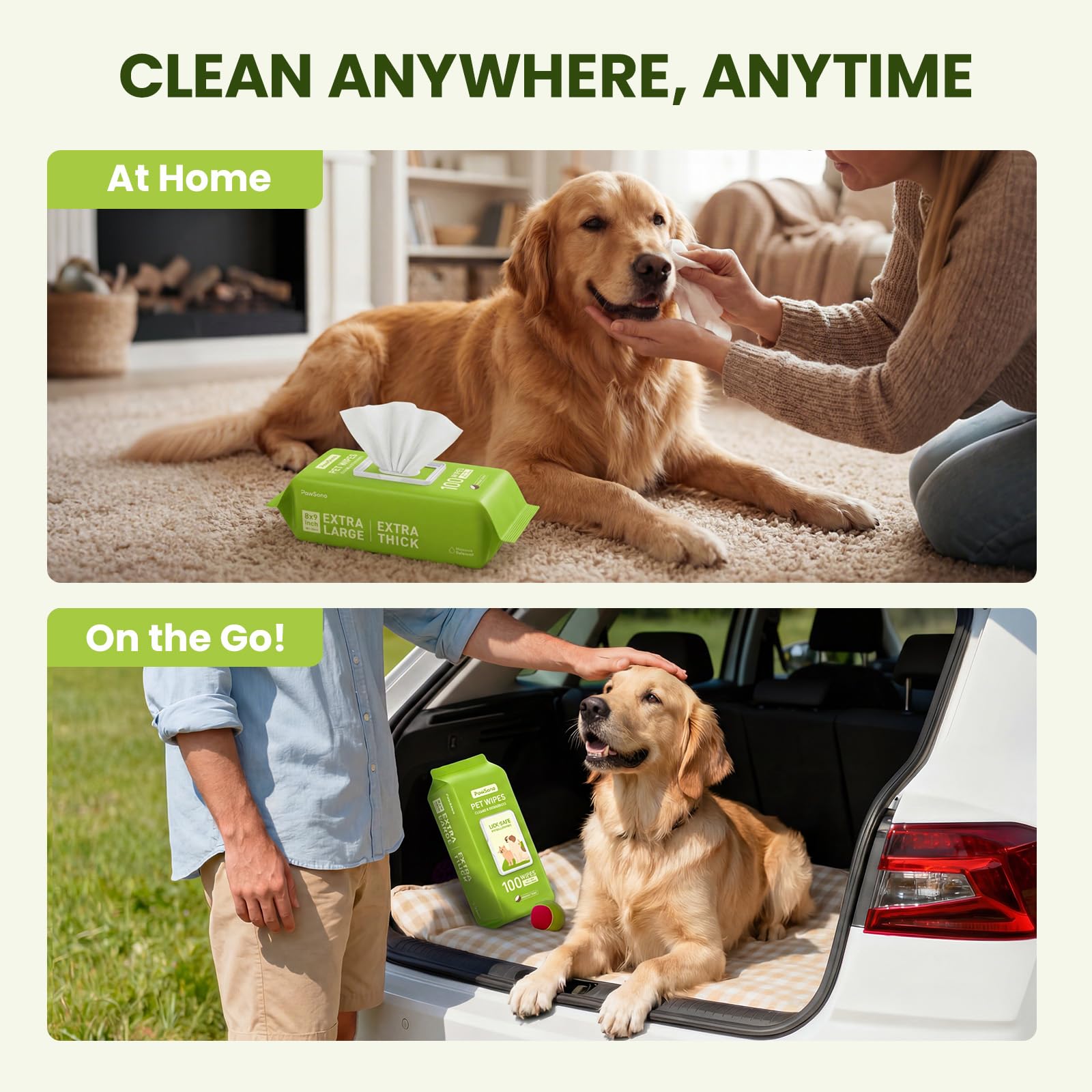 Hypoallergenic Pet Wipes for Dogs, Cats & Small Animals, 400 Coun — Amazon image 9
