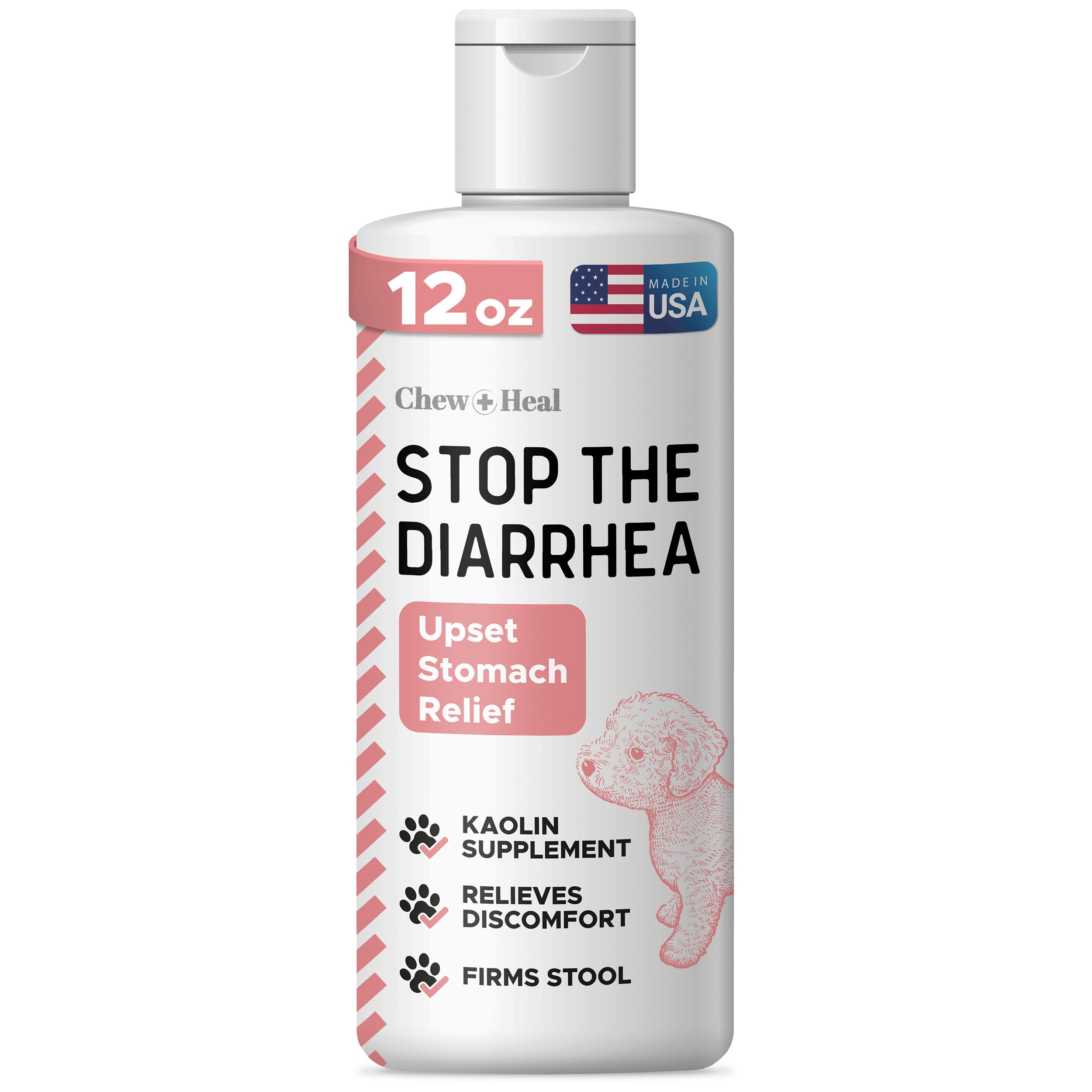 Sponsored Ad – Anti Diarrhea for Dogs - 12 oz. of Stop The Diarrhea Liquid Supplement with Kaolin for Upset Stomach Relief
