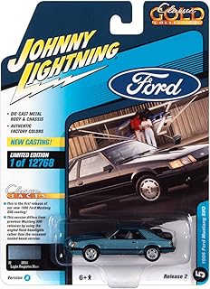 1986 SVO Light Regatta Blue Met w/Black Stripes Classic Gold Collection Ltd Ed to 12768 pcs 1/64 Diecast Model Car Johnny Lightning JLCG029-JLSP247 A