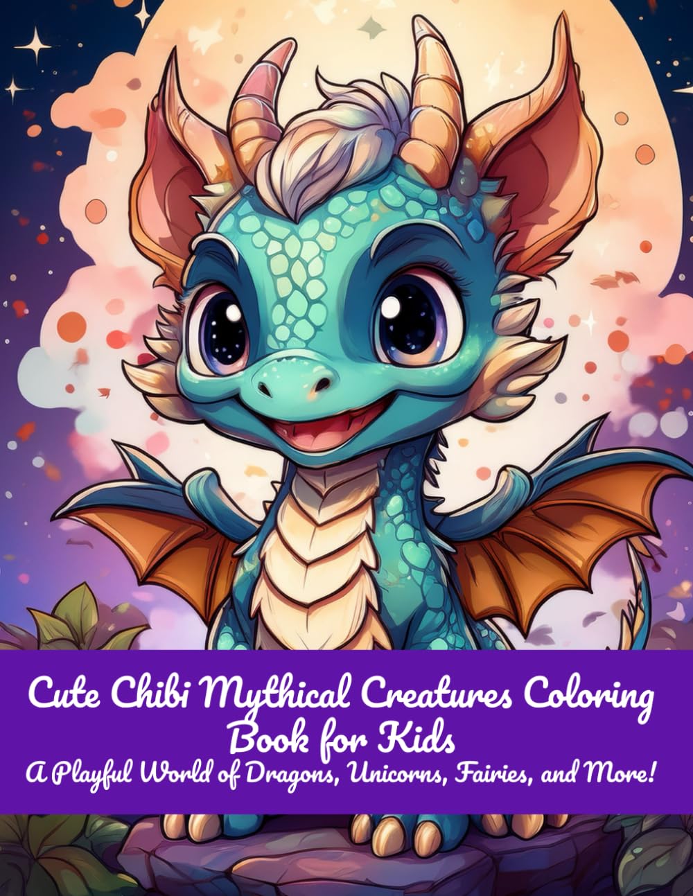 Cute Chibi Mythical Creatures Coloring Book for Kids: A Playful World of Dragons, Unicorns, Fairies, and More!