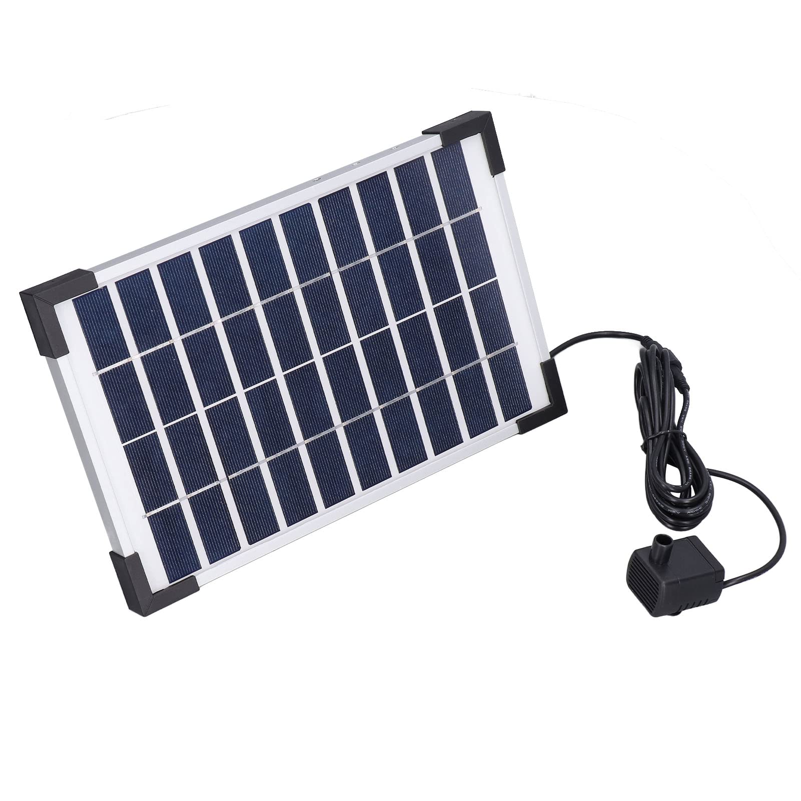 Kit Fontana Solare 10V 5W Pompa Efficiente per Fontana Solare per Giardini Piscine Acquari 27,5x17,5 Cm