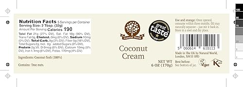 Miniatura 5 de Nutural World - Crema de Coco 6 Oz (6.00 oz) Ganador del Premio Gran Sabor