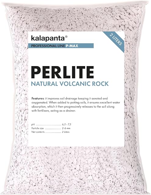 Kalapanta - Perlit naturalna ekspandowana skała wulkaniczna do ogrodnictwa, roślin domowych, 2 L. Lepszy drenaż bez zastoju wody w glebie.