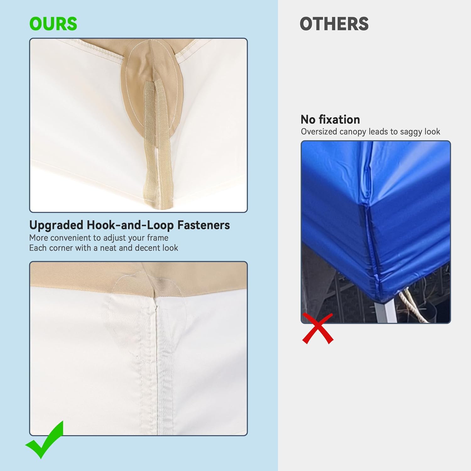 Ivory and Sand Dual-Tier Gazebo Canopy Replacement Cover