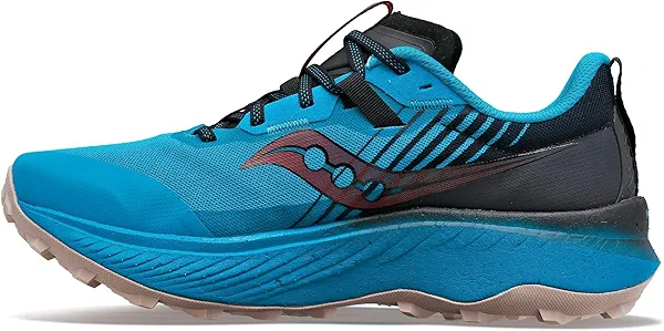 Saucony Men's Endorphin Edge Trail Running Shoe, Ocean/Blk, 10