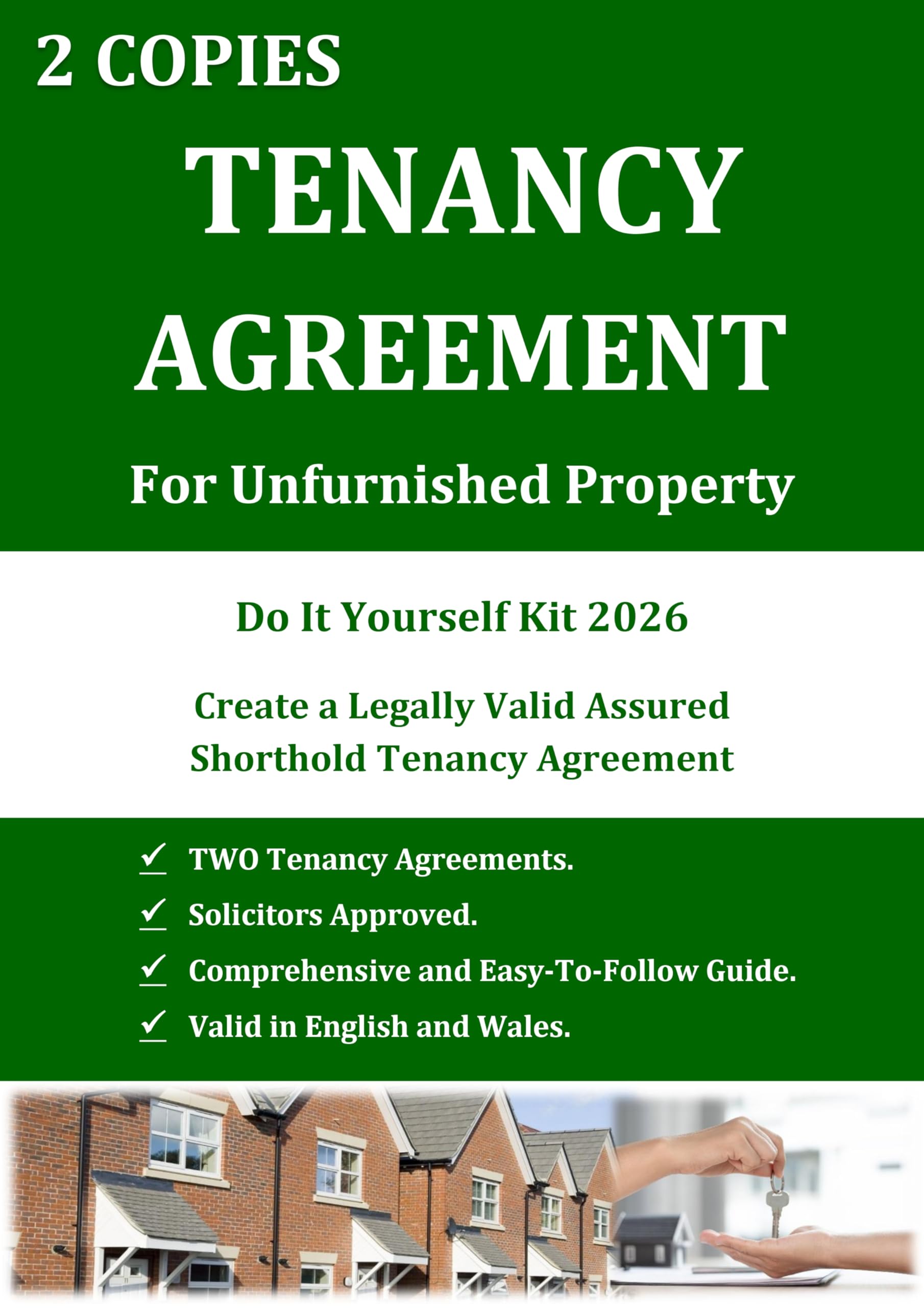 Unfurnished Tenancy Agreement 2026 (DIY Kit) – 2 Copies – Simple & Clear – Solicitor Approved – Includes Helpful Guide – England & Wales only – Landlord Pack - Assured Periodic Tenancy