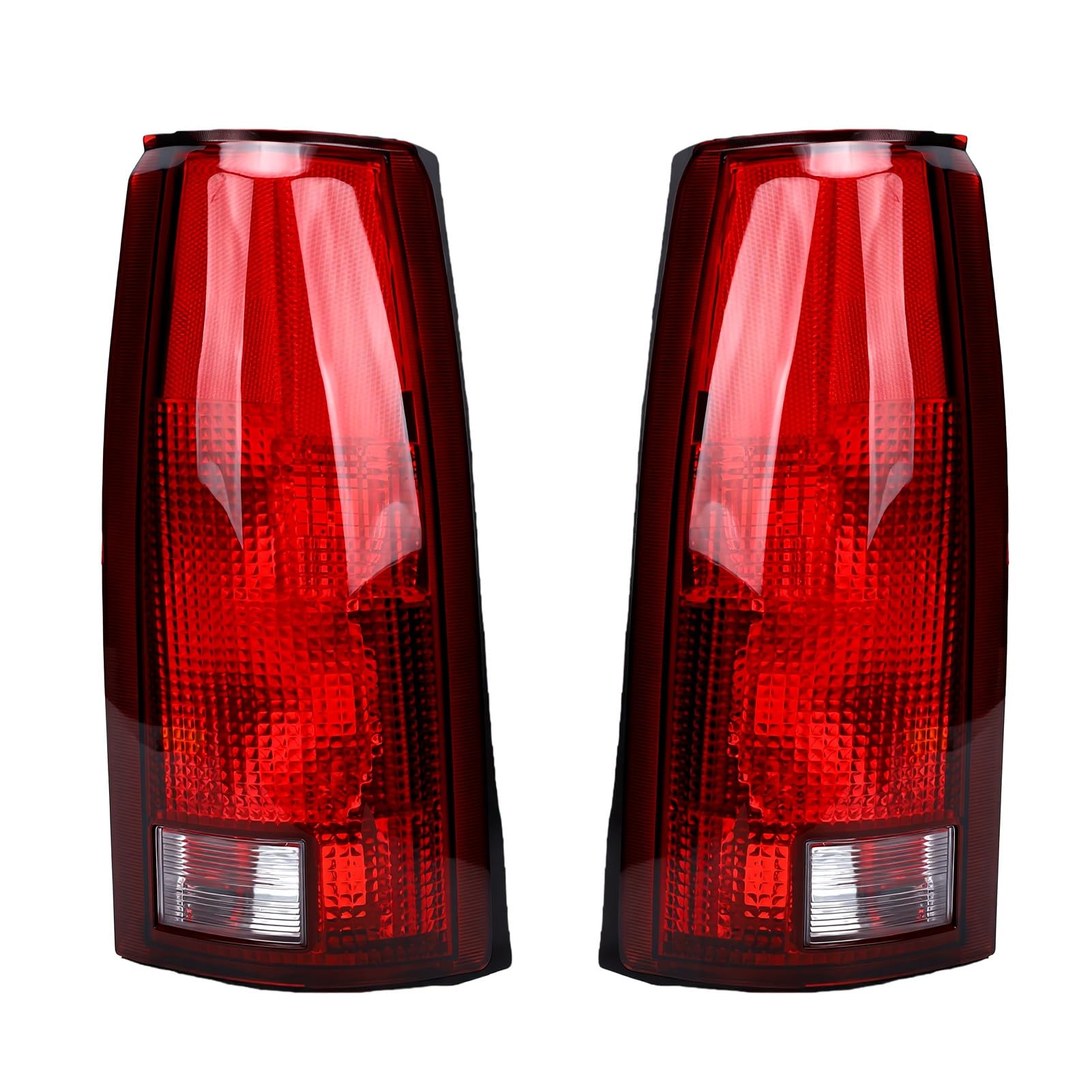CHICIRIS Gruppo Fanale Posteriore, Ricambio Diretto per Chevy C K 1500 2500 3500 Silverado Tahoe Sierra Yukon 1988-1999, Fanale Stop Posteriore con Lente Rossa