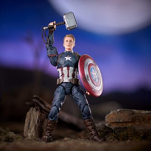 Miniatura 9 de Marvel Legends- Captain America digno, Vengadores Endgame, exclusivo de Walmart