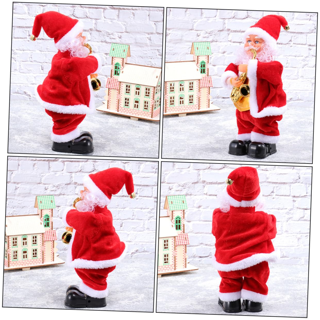 Muñeco Eléctrico de Papá Noel con Sonidos y Movimiento, Juguete Navideño de Plástico y Tela para Niños en Navidad Salón Varios Estilos