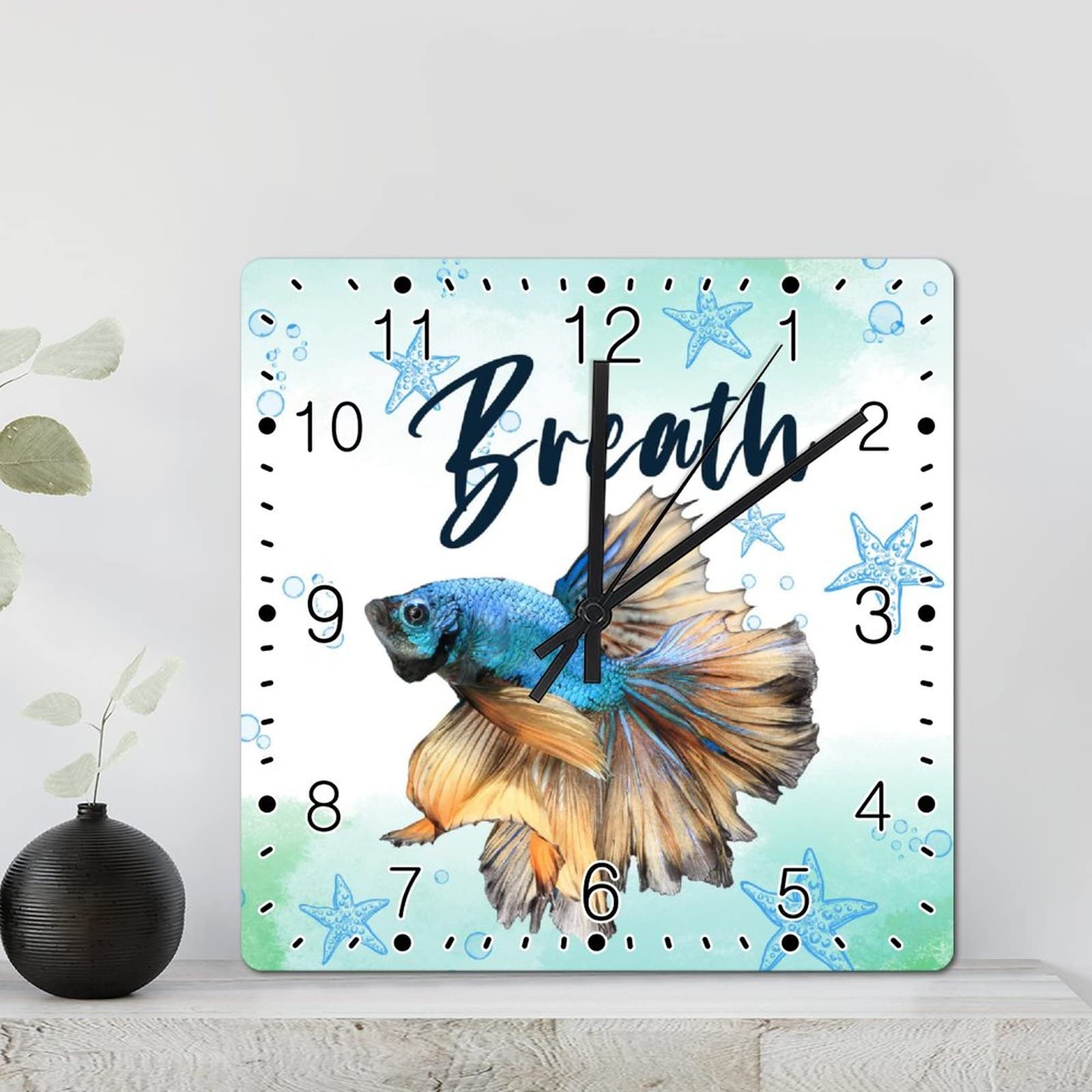 Horloge murale marine Betta sans tic-tac grande taille pour chambre