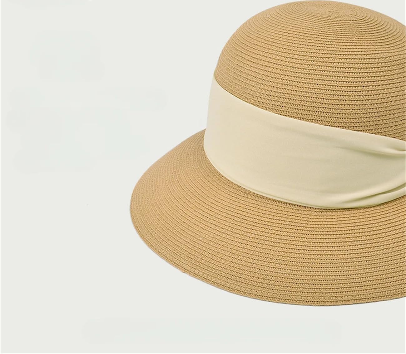 Cappello di paglia francese da donna, estivo, alla moda, da pescatore, da spiaggia, parasole pieghevole