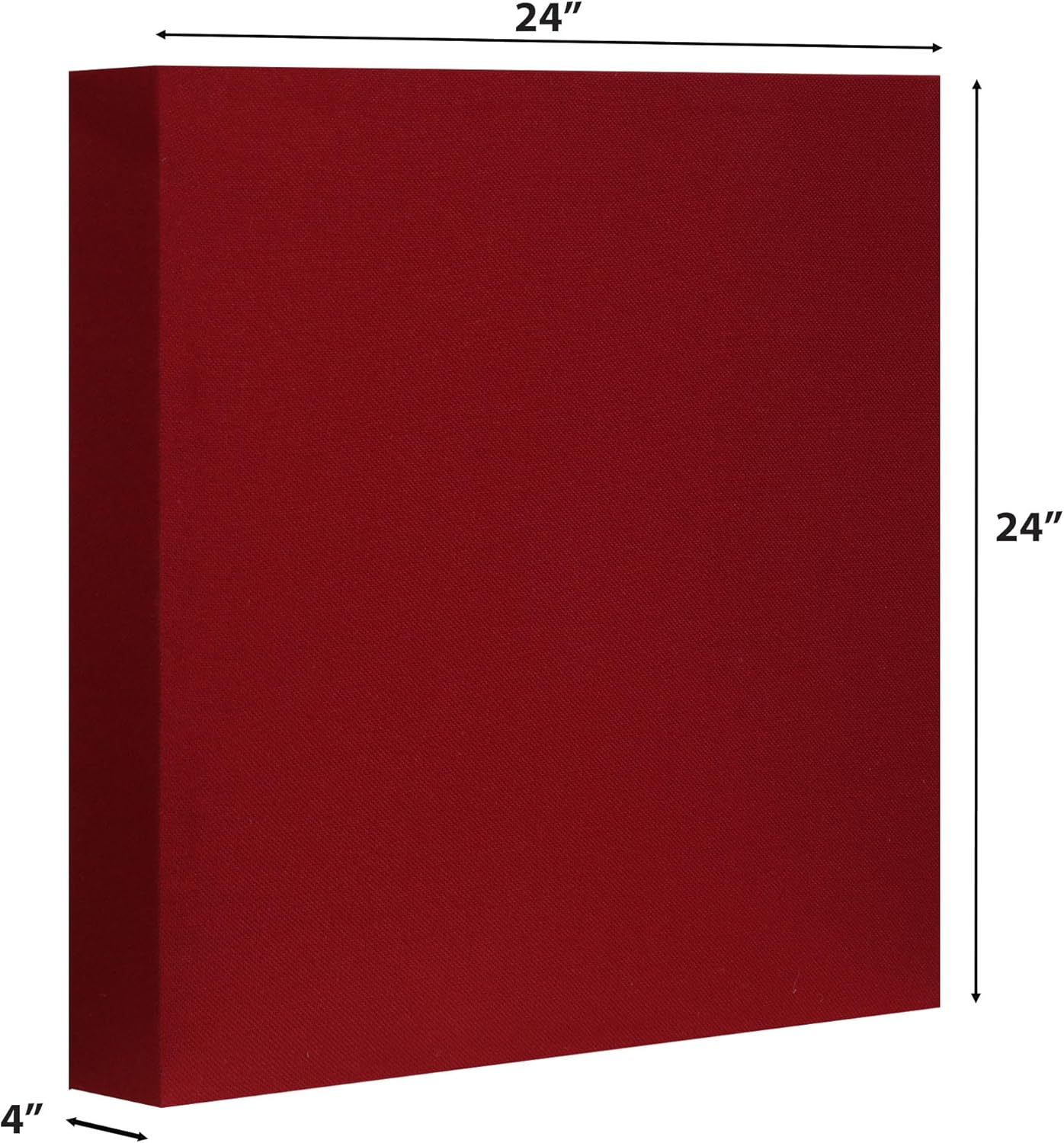 ATS Acoustics Bass Trap Low Range Sound Absorbing Echo Reducing Studio Acoustic Wall Panel 24" x 24" x 4" (Claret)