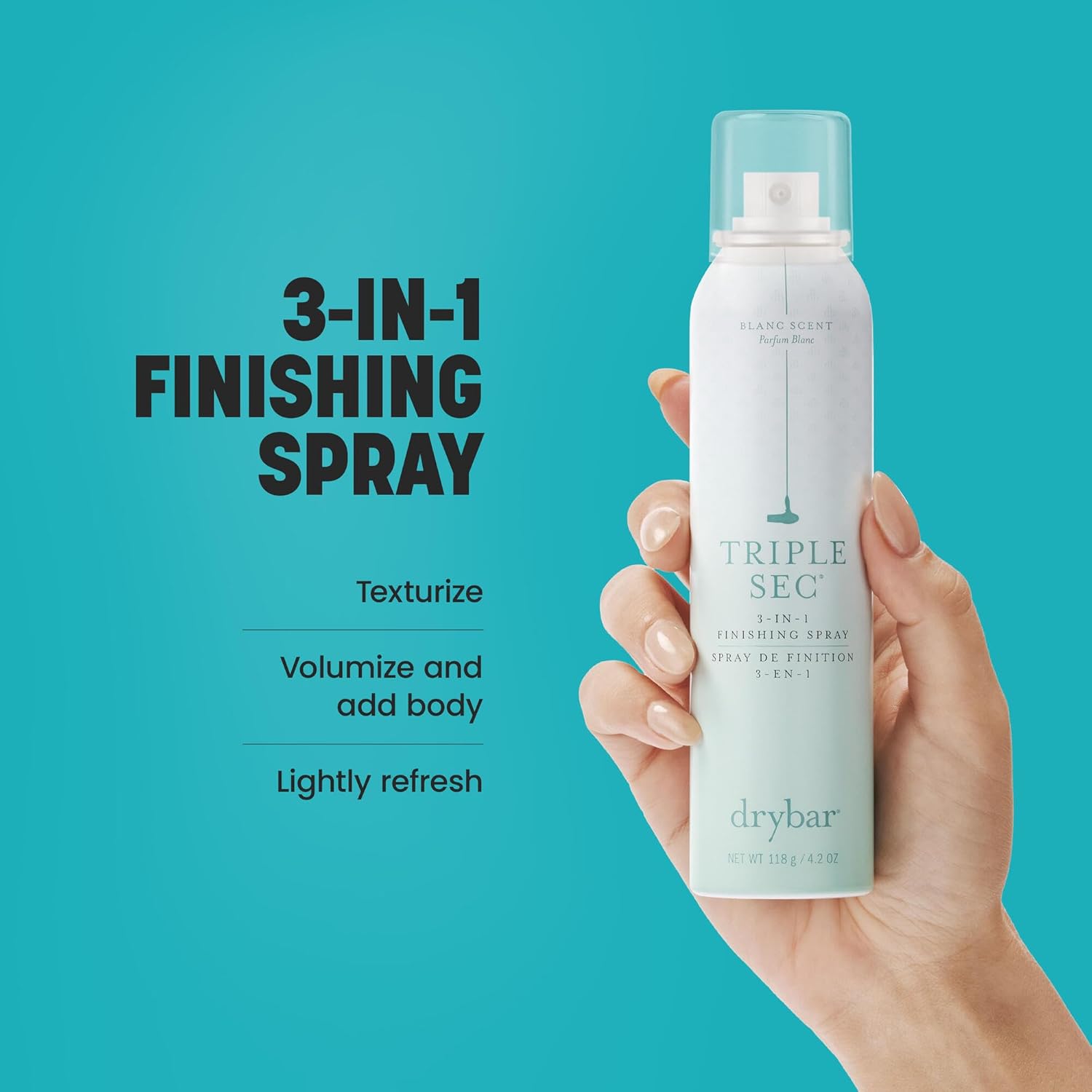 Drybar Triple Sec 3-in-1 Finishing Spray | Adds Texture, Amplifies and Refreshes Hair for Fuller Styles & Absorbs Light Oils, All Hair Types - Image 4