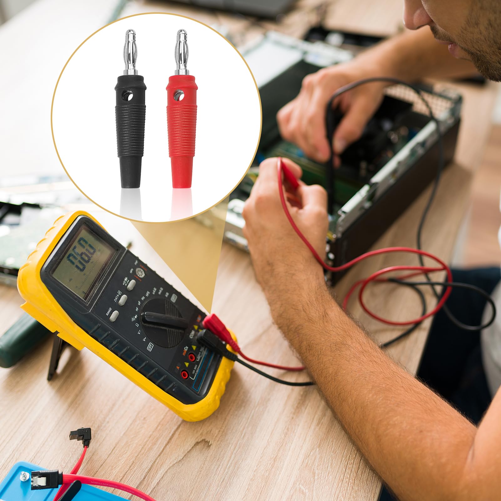 Connettori A Banana 4mm 20A – 10 Pezzi Rossi E Neri Per Cavi, Amplificatori E Stereo!