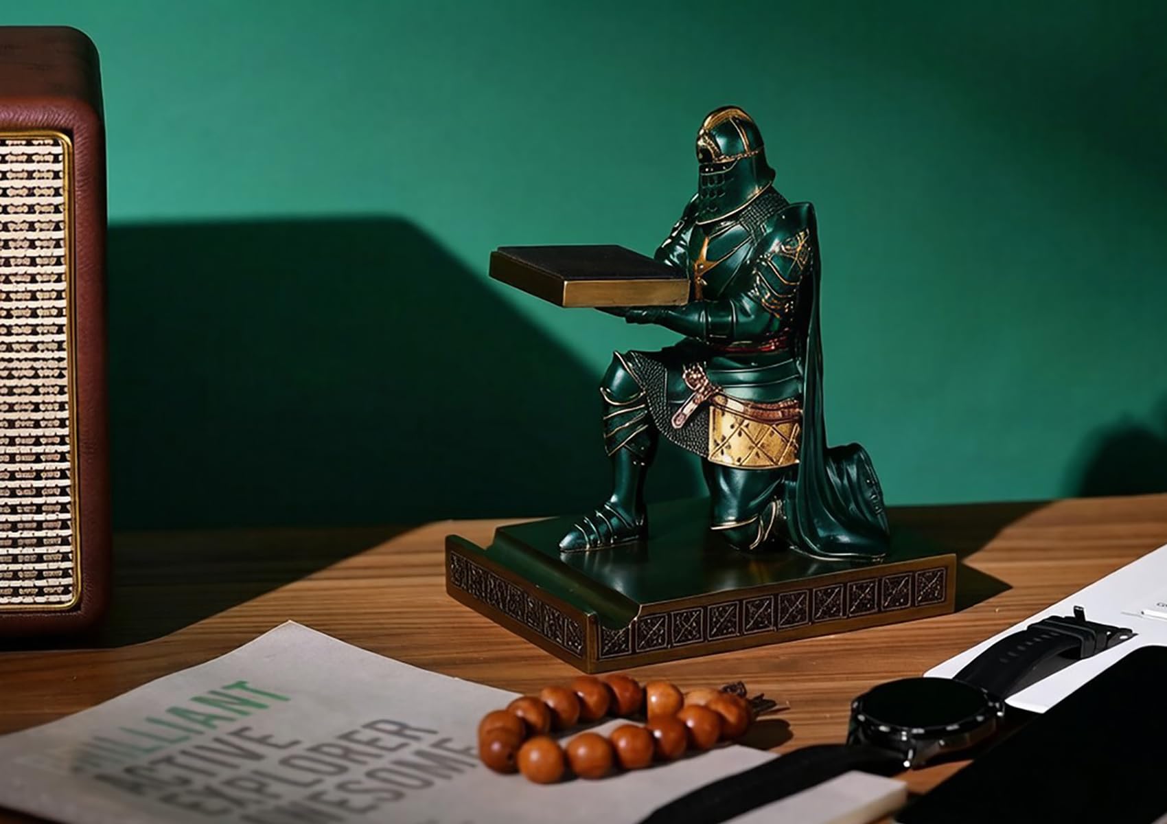 King's Guard Présentoir pour montres, lunettes, bijoux, bracelets, colliers - En résine - Pour bureau et maison - Vert