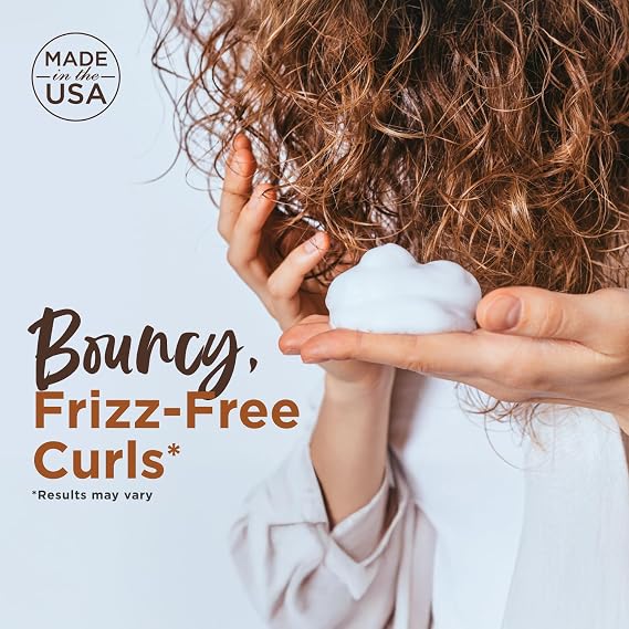 Every Strand Simply Curls Mousse 8 oz, Curl Defining and Volumizing Foam for Wavy, Curly, and Coily Hair, Lightweight Hold for Twist-Outs and Wash-and-Go Styles