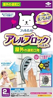 東洋アルミ ホコリとりフィルター 換気扇 屋外 貼るだけ アレルブロック 通気口 換気口 約21cm×21cm 2枚入 フィルたん S5403