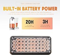 Vista 3 de BooYu 2 piezas de luces estroboscópicas de emergencia LED alimentadas por batería con base magnética recargable, portátil, para techo, mini luz